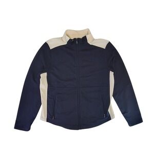 Lauren Ralph Lauren Track Jacket Navy Cream Full Zip Collar XL